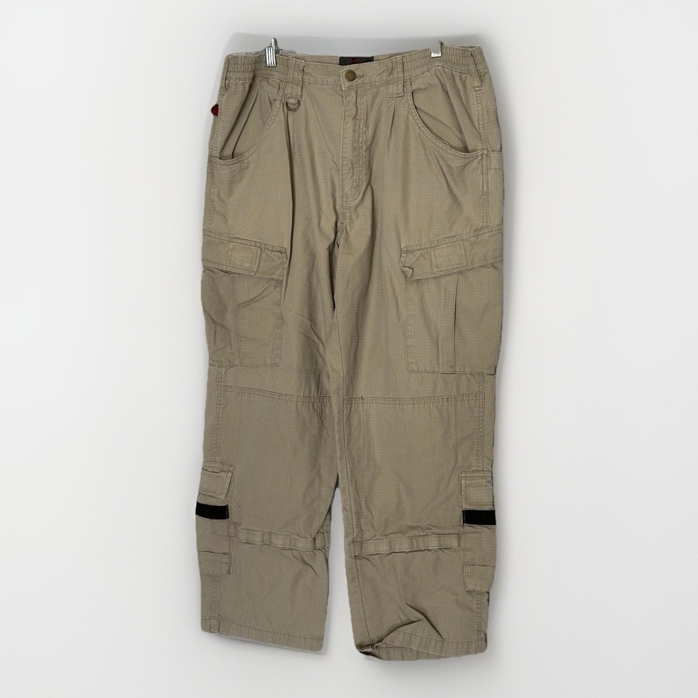 Woolrich Elite Series Tactical Cargo Pants Men's 36 Beige Utility Ripstop‎
